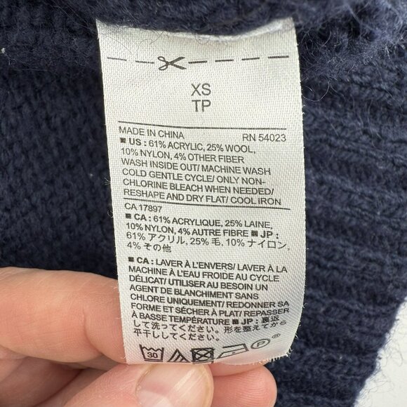 Banana Republic Fair Isle Sweater Acrylic Wool Blend Women’s XS - Picture 6 of 7